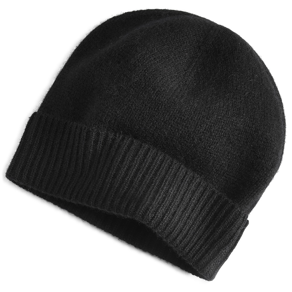 Charter Club 100% Cashmere Cuffed Beanie Classic Black